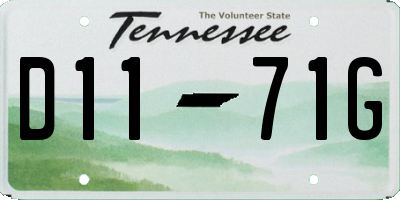 TN license plate D1171G