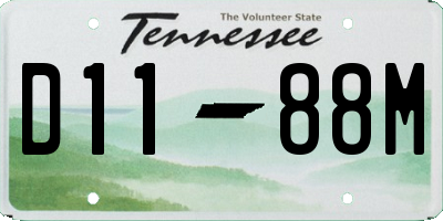 TN license plate D1188M