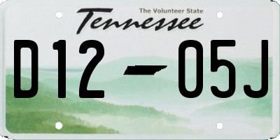 TN license plate D1205J