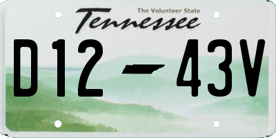 TN license plate D1243V