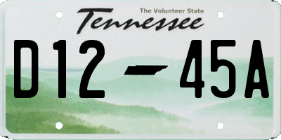 TN license plate D1245A