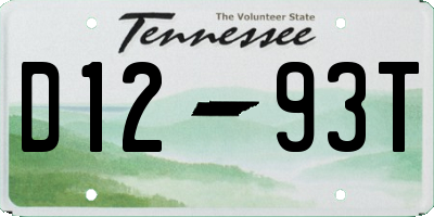 TN license plate D1293T