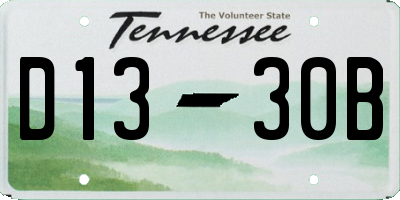 TN license plate D1330B