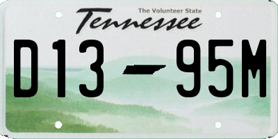 TN license plate D1395M