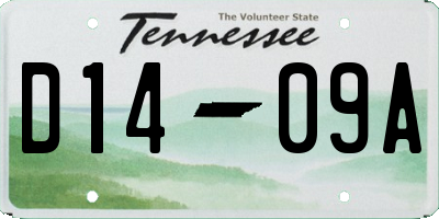 TN license plate D1409A