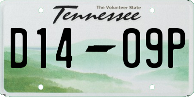 TN license plate D1409P