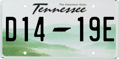 TN license plate D1419E