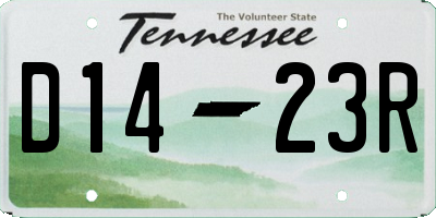 TN license plate D1423R