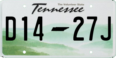 TN license plate D1427J