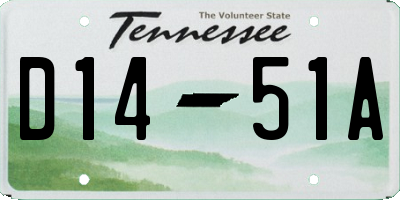 TN license plate D1451A