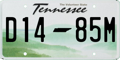 TN license plate D1485M