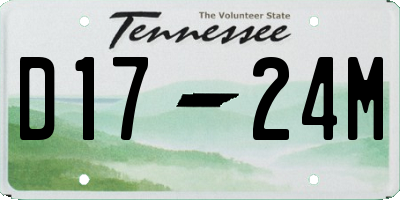 TN license plate D1724M