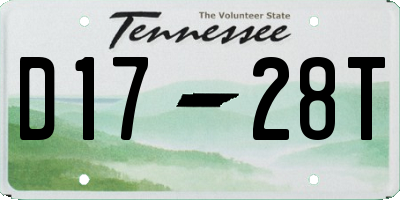 TN license plate D1728T