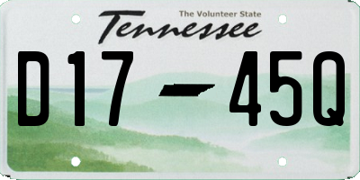 TN license plate D1745Q