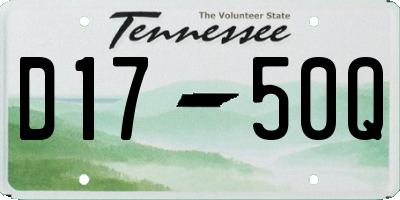 TN license plate D1750Q