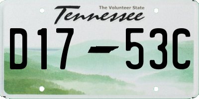 TN license plate D1753C