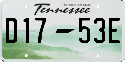 TN license plate D1753E