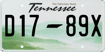 TN license plate D1789X