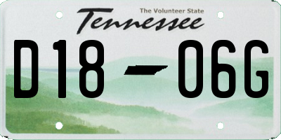 TN license plate D1806G