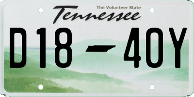 TN license plate D1840Y