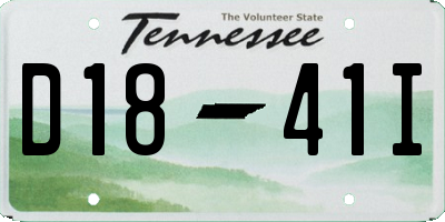 TN license plate D1841I