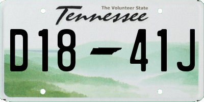 TN license plate D1841J