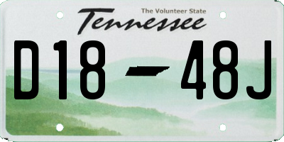TN license plate D1848J