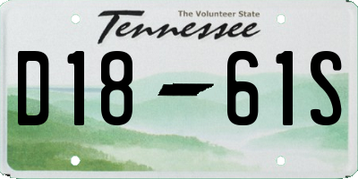 TN license plate D1861S