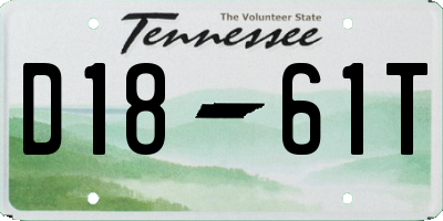 TN license plate D1861T