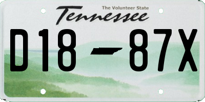 TN license plate D1887X