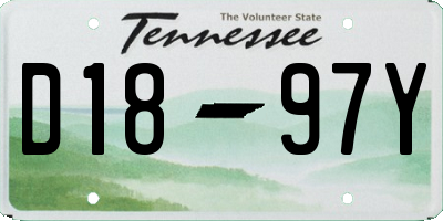 TN license plate D1897Y