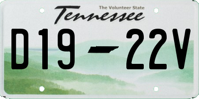 TN license plate D1922V