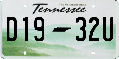 TN license plate D1932U