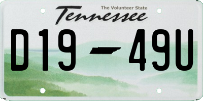 TN license plate D1949U
