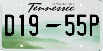 TN license plate D1955P