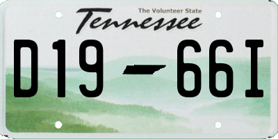 TN license plate D1966I