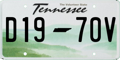 TN license plate D1970V