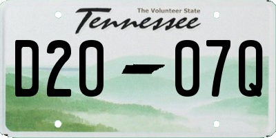 TN license plate D2007Q