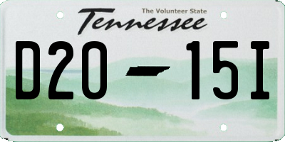 TN license plate D2015I