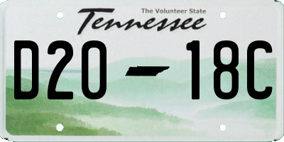 TN license plate D2018C