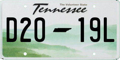 TN license plate D2019L