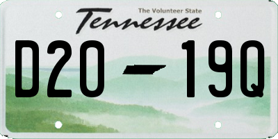 TN license plate D2019Q
