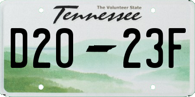 TN license plate D2023F