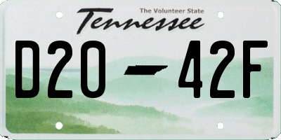 TN license plate D2042F