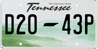TN license plate D2043P