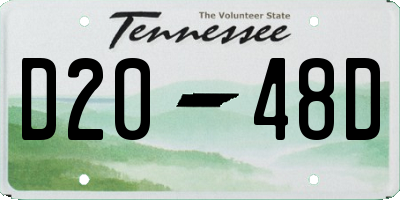 TN license plate D2048D