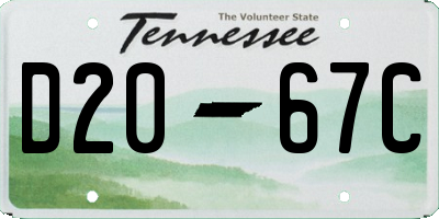 TN license plate D2067C