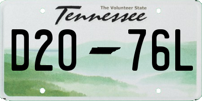 TN license plate D2076L