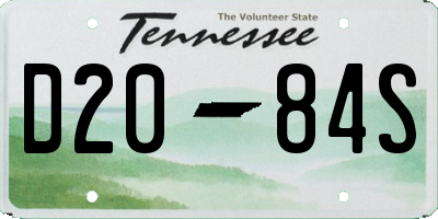 TN license plate D2084S