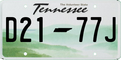 TN license plate D2177J